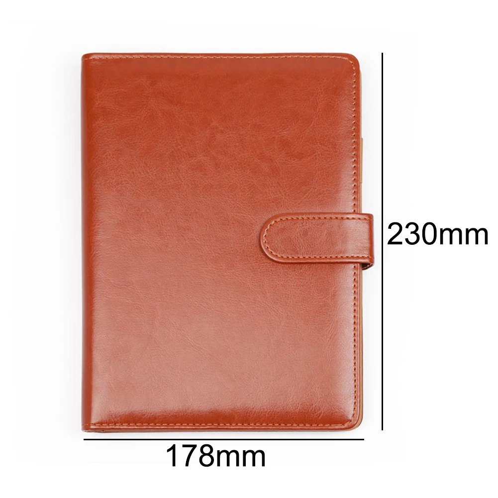 

A5 Ring Binder Journal Refillable Planner Faux Leather Notebook with Card Pocket