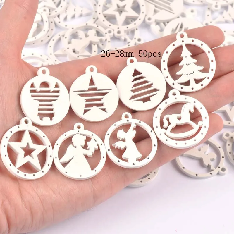 

Деревянные поделки белые ангелы/звезды/лошадки для скрапбукинга