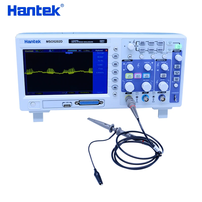 Hantek MSO5202D Digital Oscilloscope Portable 200MHz 2Channels Oscilloscopes USB Osciloscopio +16Channel Logic Analyzer | Инструменты
