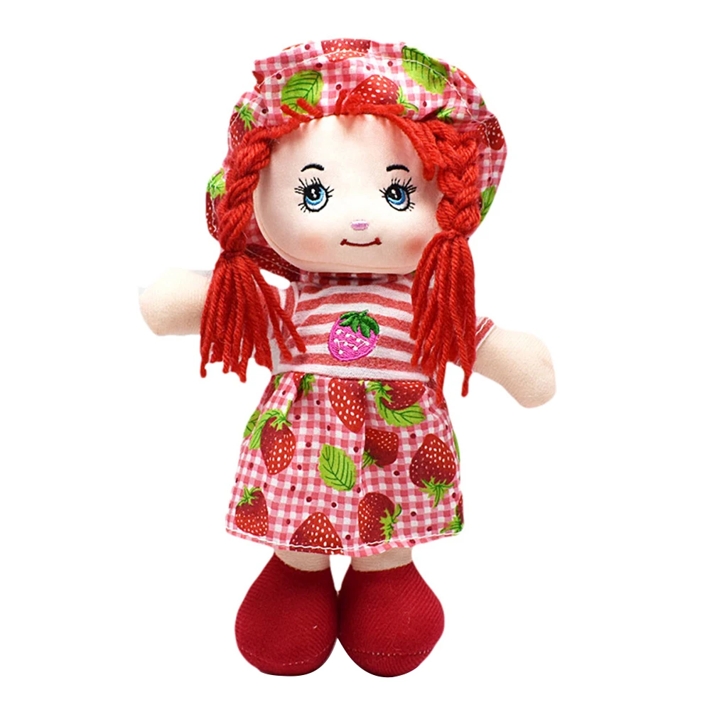 25 см мультяшная Милая шапка с юбкой в виде фруктов Ragdoll Мягкая Детская тканевая