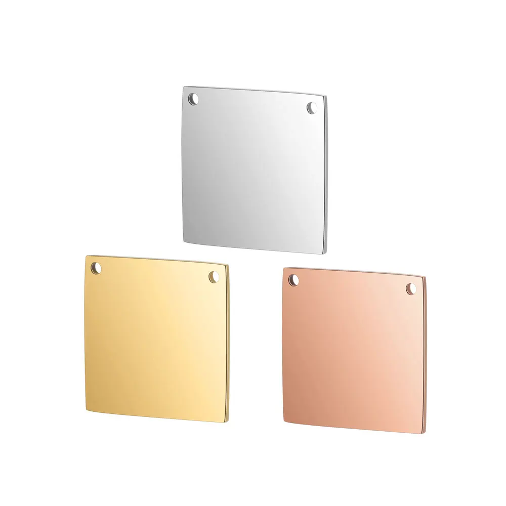 

3 Colour 100% Stainless Steel Square 10mm/16mm Connector for Bracelet Necklace 1PC