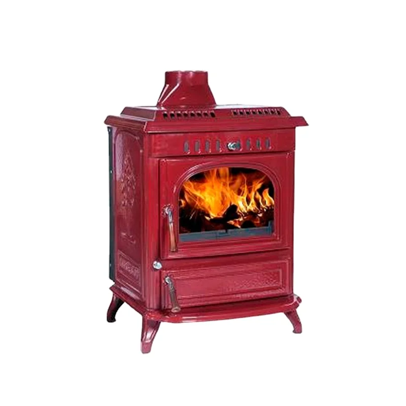

Beautiful Freestanding Cast Iron Wood Fireplace With Enamel Surface