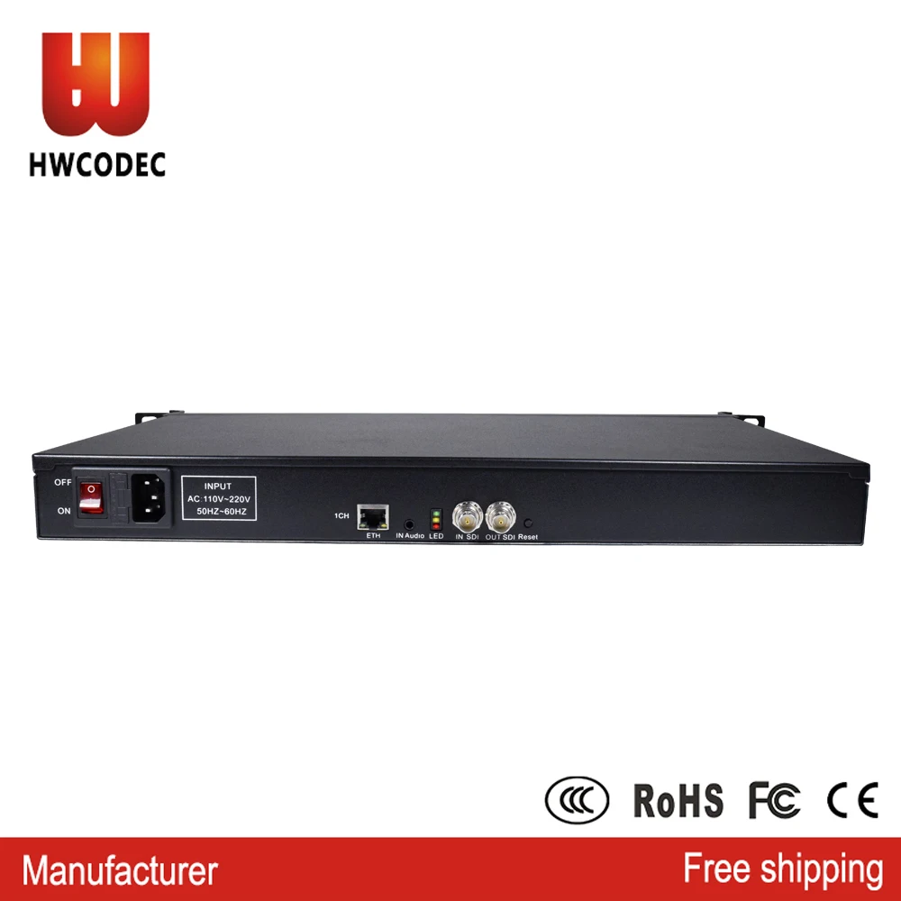 HWCODEC Бесплатная доставка 1080 P 60FPS SDI кодер H.264 hd sdi в ip видео для потоковой
