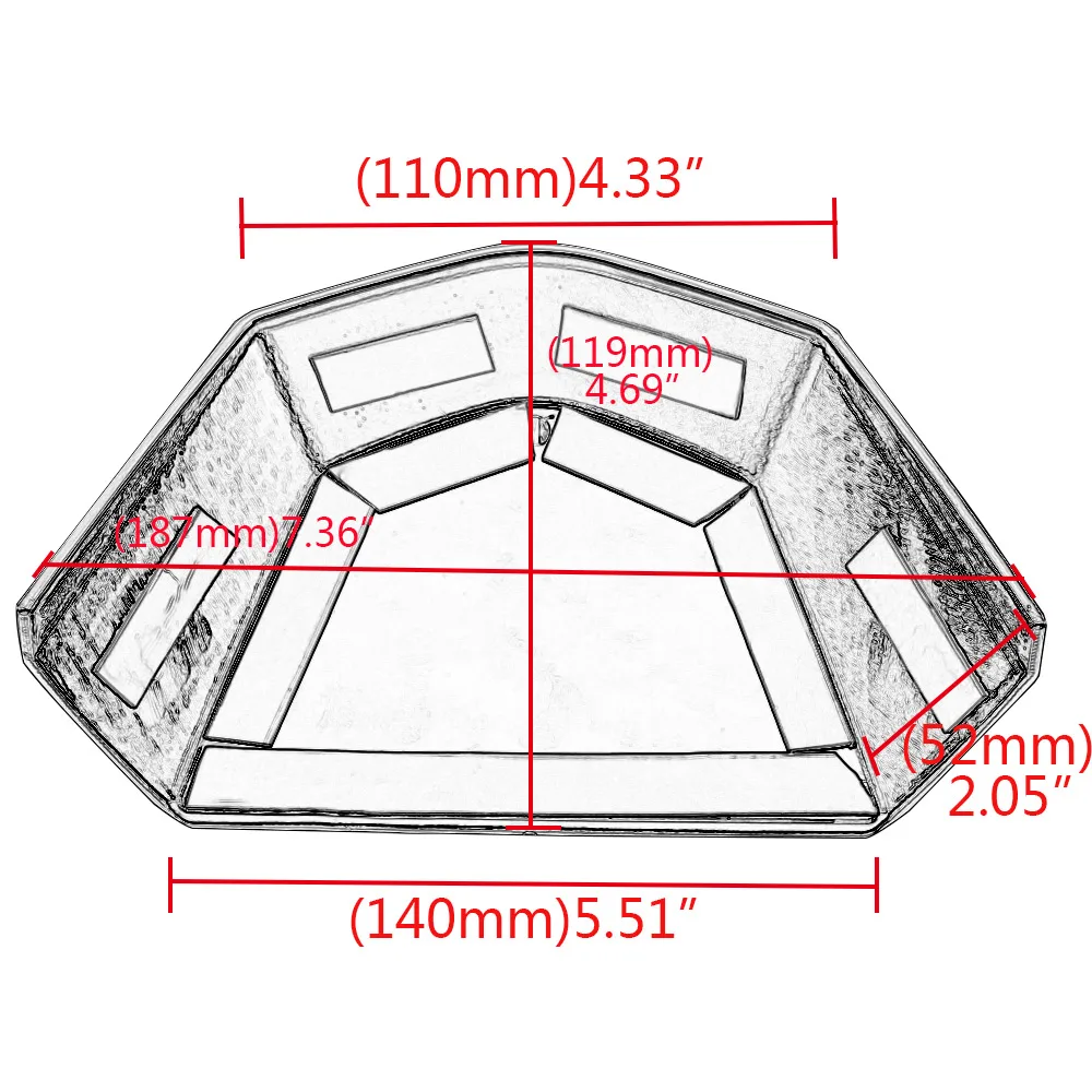 

Motorcycle chrome Rear license plate lamp cover ABS Plastic accessories For Honda Gold wing GL1800 2018-2020