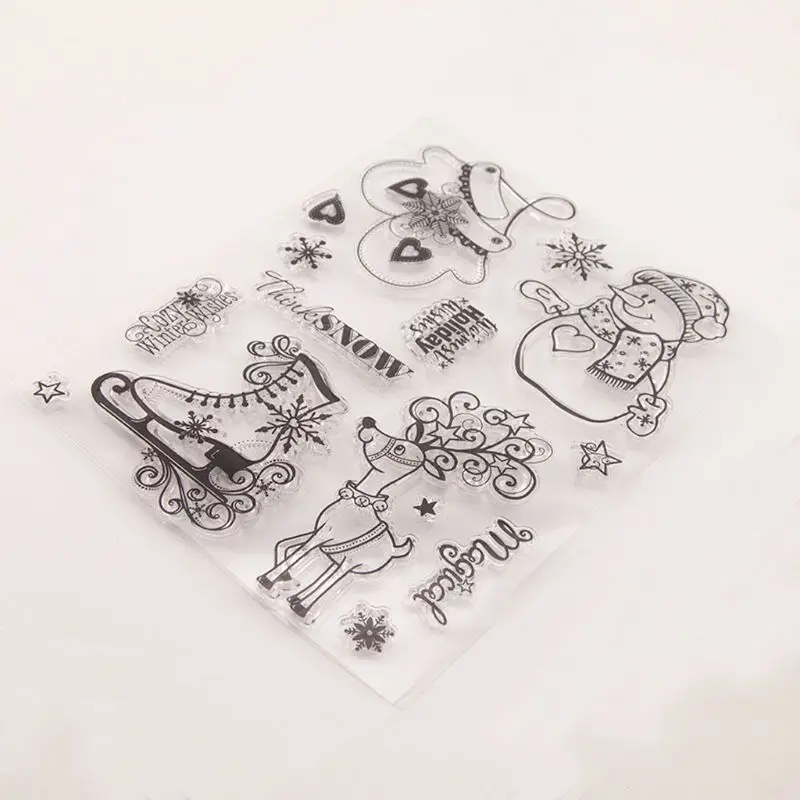 Christmas Gloves Silicone Clear Seal Stamp DIY Scrapbooking Embossing Photo Album Decorative Paper Arts Craft New For 2020 | Дом и сад