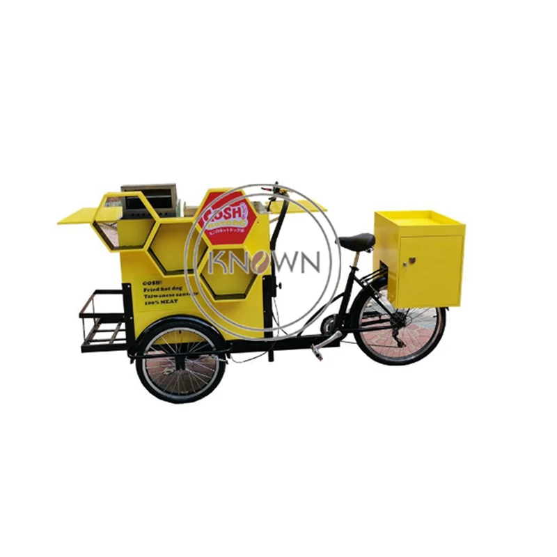 

Electric Tricycle Customized Bike Street Shop Snacks Selling Trike Three Wheel Coffee Cart Factory Price