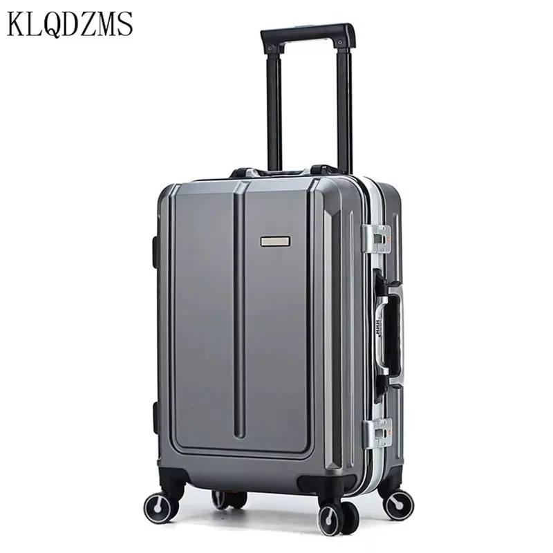 KLQDZMS PC 20’’24 Inch High Quality Fashionable Business Travel Suitcase On Wheels Unisex  Retro  Spinner Rolling Luggage
