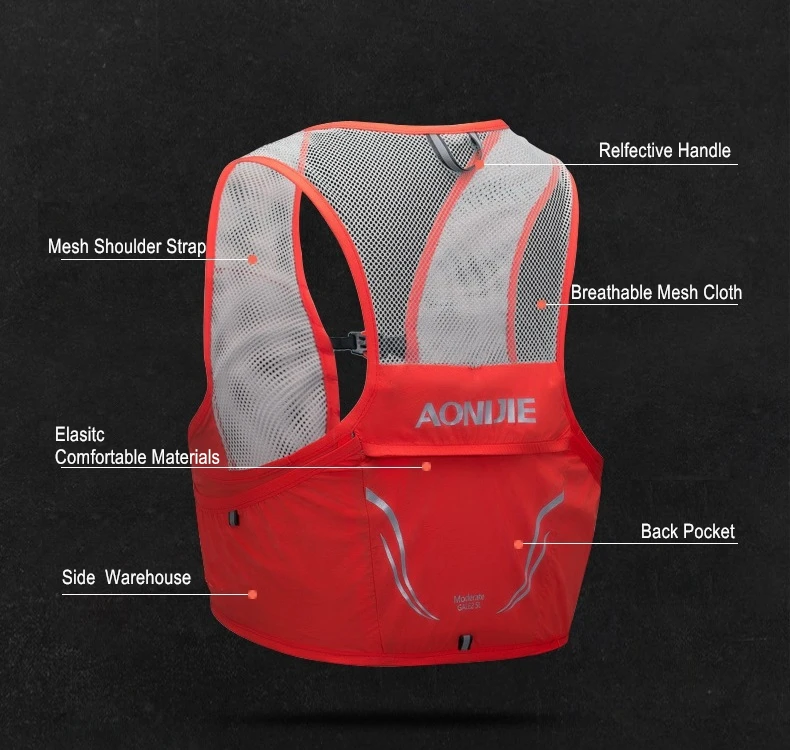 AONIJIE C932 Waist bag bottle 250ml 2.5L Lightweight Hydration Vest Ultralight Trail Running Backpack Outdoor Sports Bag Hiking