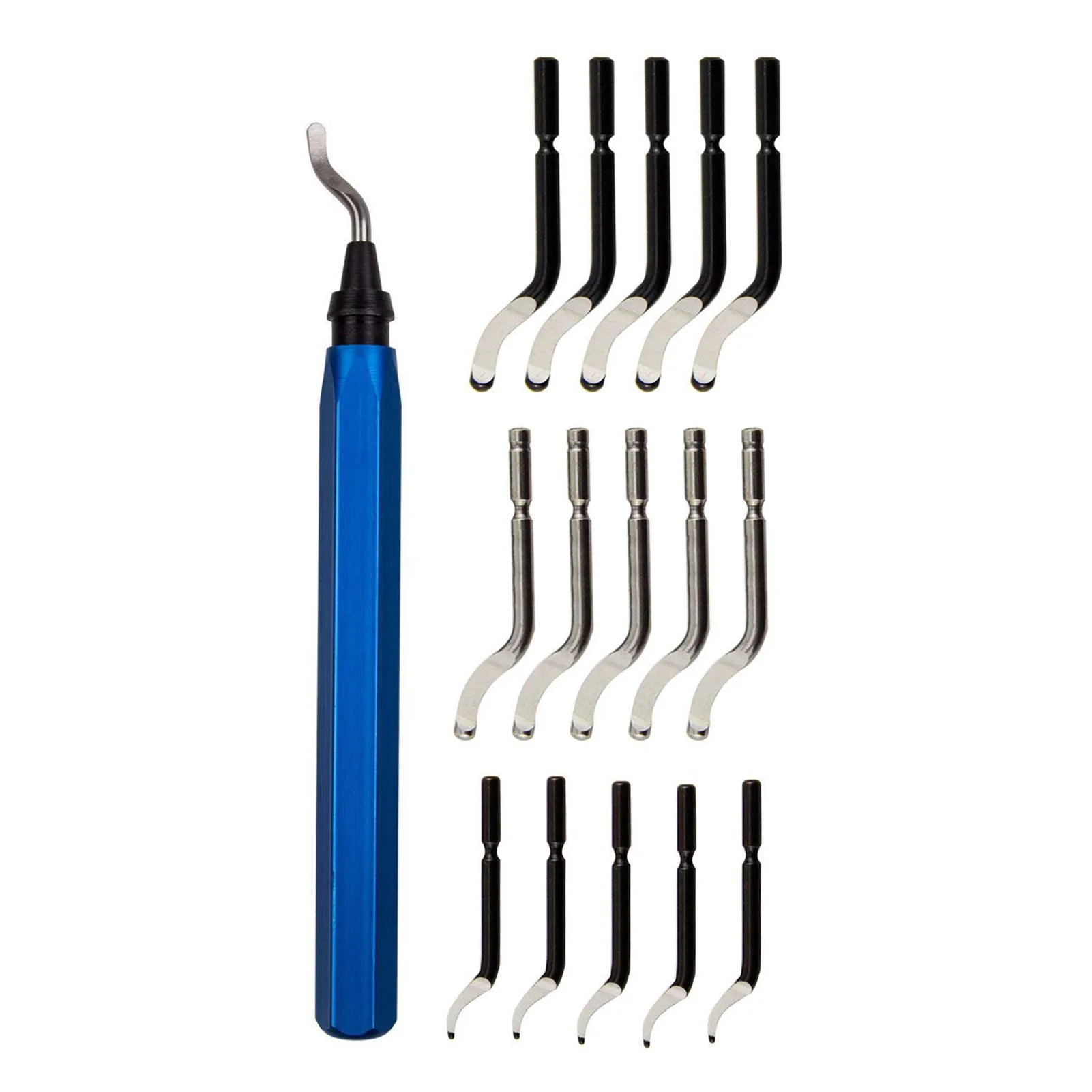 

Metal Repair Durable Handle Portable Remover DIY Cutter With 15 Blades Edge Router Bit Woodworking Manual Deburring Tool Kit