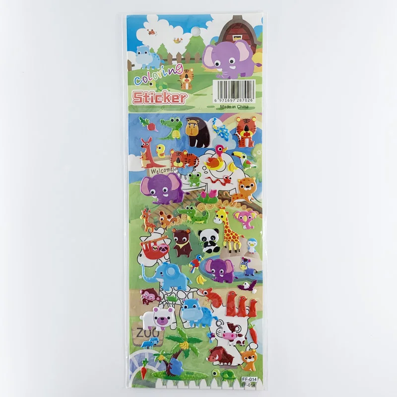 4 листа/уп наклейки для ногтей комплект Симпатичные животные панда с