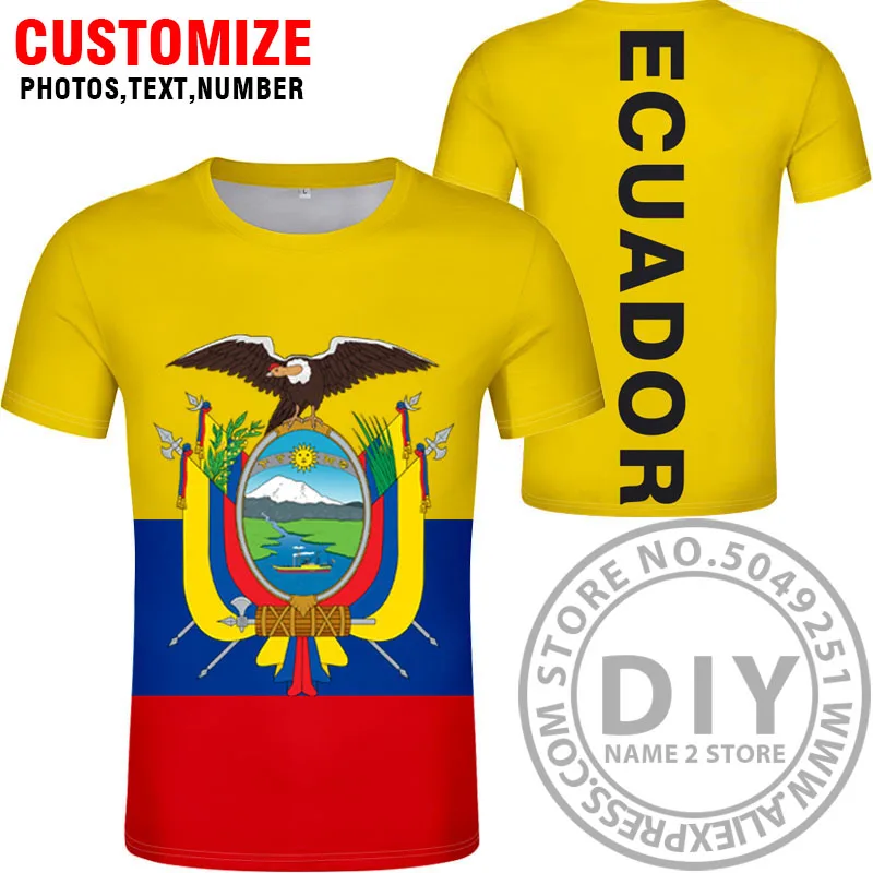 Эквадор футболка имя номер ЭБУ фото одежда печать бесплатно на заказ
