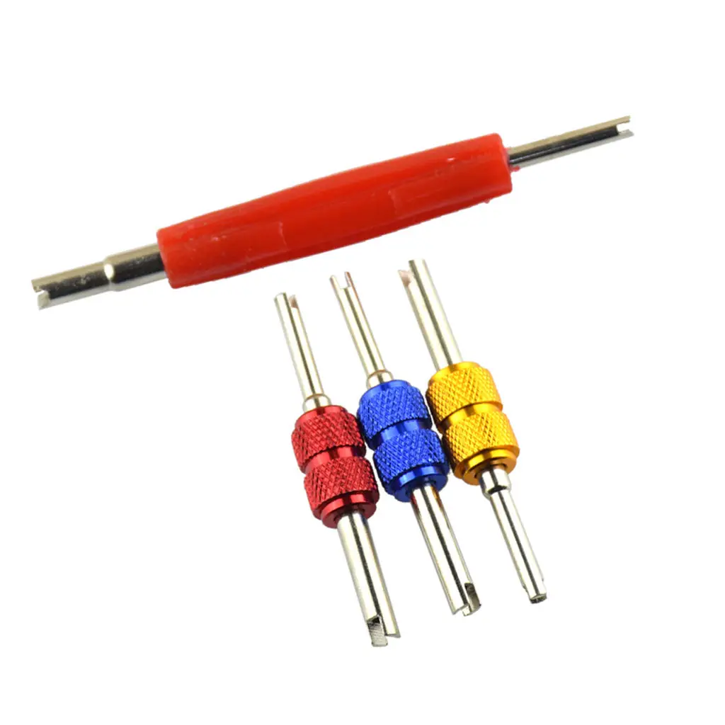 

4 Pieces Dual Head Car Truck Tire Valve Stem Core Remover Repair Wrench Tools