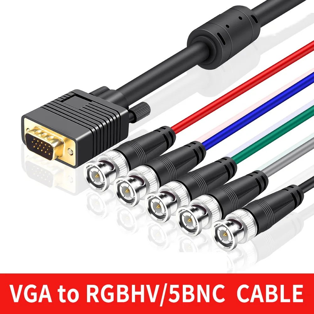 Видеокабель VGA/RGBHV HDB15/5 BNC RGB для кабеля монитора HDTV | Компьютеры и офис