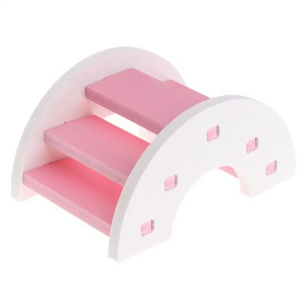 

Wooden Hamster Hedgehog Rainbow Arch Bridge Small Animal Play Ladder Climb Kit Toy Multi-step Exercise Fitness Frame Accessories