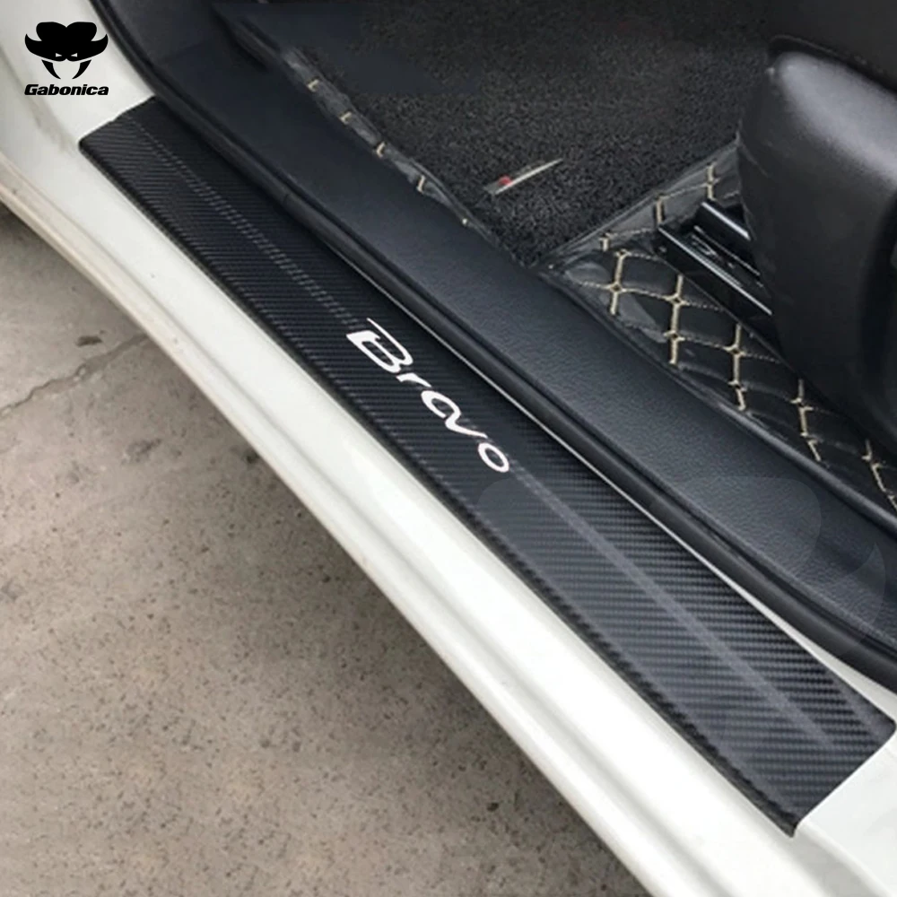 Автомобильная наклейка на дверь из углеродного волокна с защитой от царапин и