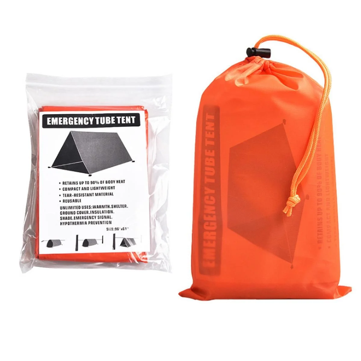 

Outdoor Emergency Sleeping Bag Tent Tin Foil Aluminum Foil Survival Blanket Thickened Compressed Keep Warm Thermal First Aid