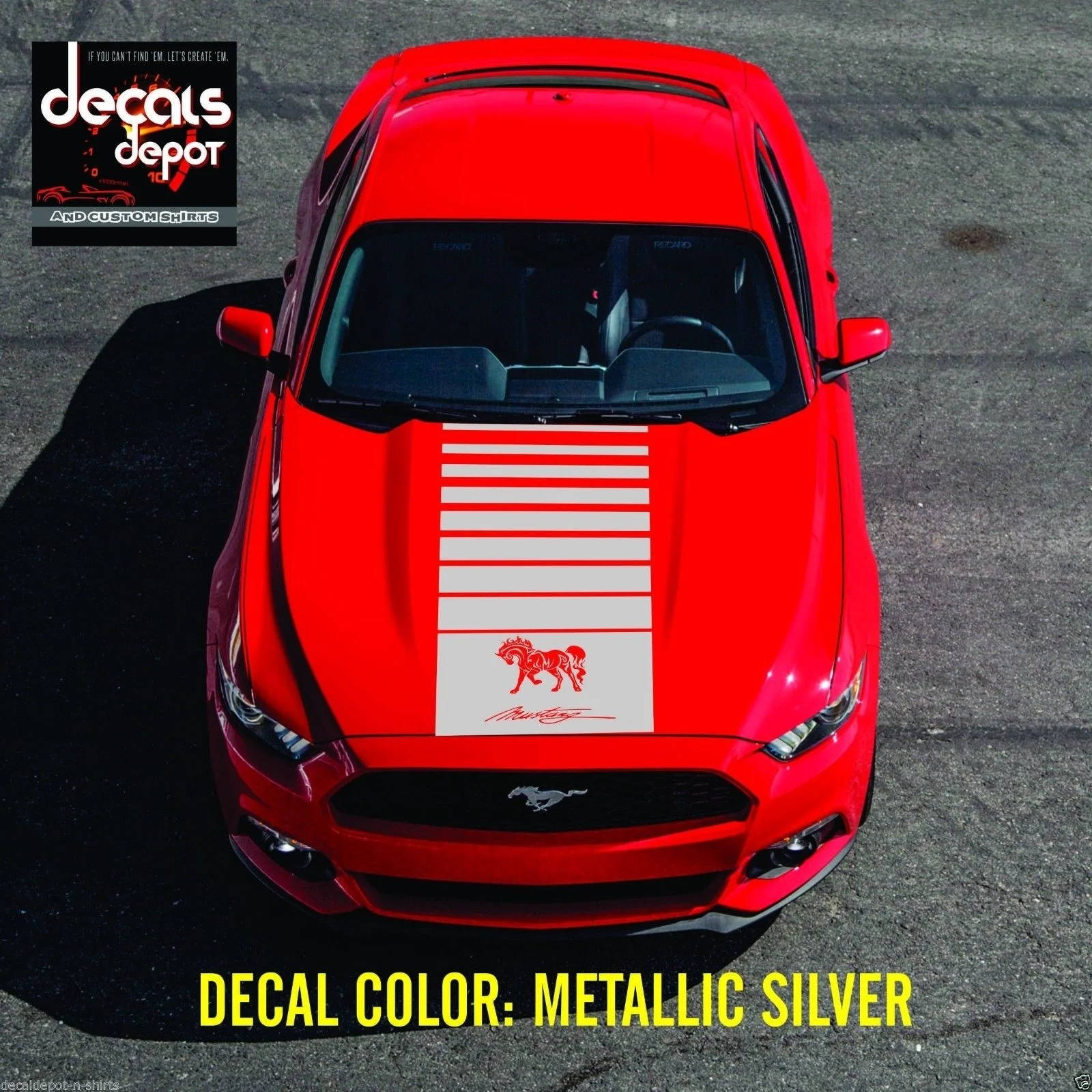 

Для (2 шт.) подходит для модели FORD Mustang любого года/выцветающая верхняя часть капота с подписью TRIBAL HORSE