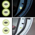 4 шт. люминесцентные амортизаторы для автомобильных дверей, звукоизоляционные наклейки для Toyota Land Vios Yaris Cruiser Previa RAV4 Corolla