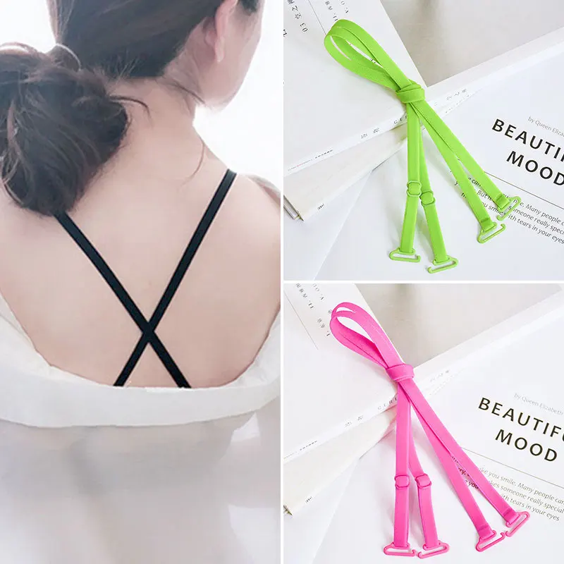 Женский бюстгальтер на лямках цветной эластичный длиной 48 см нижнее белье