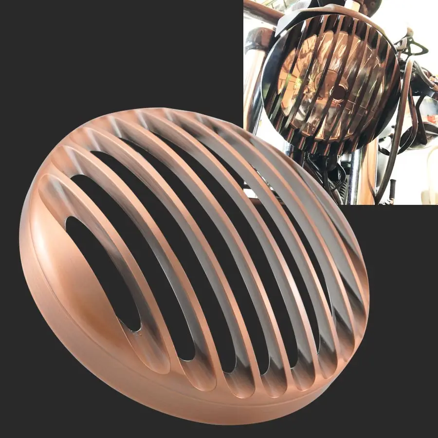

Мотоцикл 5-3/4 "RC крышка решетки фар медная, подходит для Harley Sportster XL883 XL1200 2004 2005 2006 2007 2008 2009 2010-2014