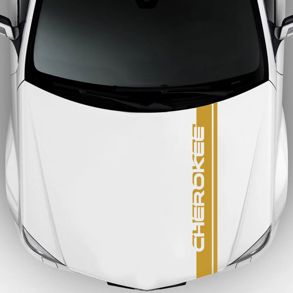 Car Hood Trim Stickers For Jeep Wrangler JK Cherokee Patriot Trail Hawk Compass Vinyl Film Decor Decals Auto Tuning Accessories |