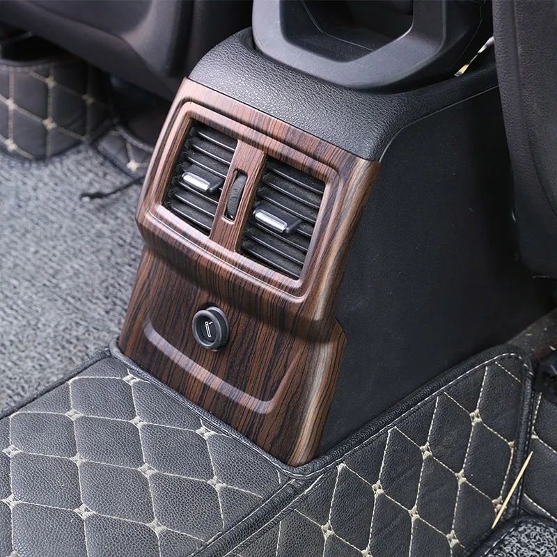 

Car Accessories Pine Wood Grain ABS Plastic Rear Air Conditioning Air Outlet Trim For BMW X1 F48 2016-2019 & X2 F47 2016-2019