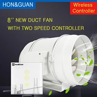 honguan 8 220v silent inline duct fan with wireless controller air extractor for bathroom kitchen hood exhaust ventilator