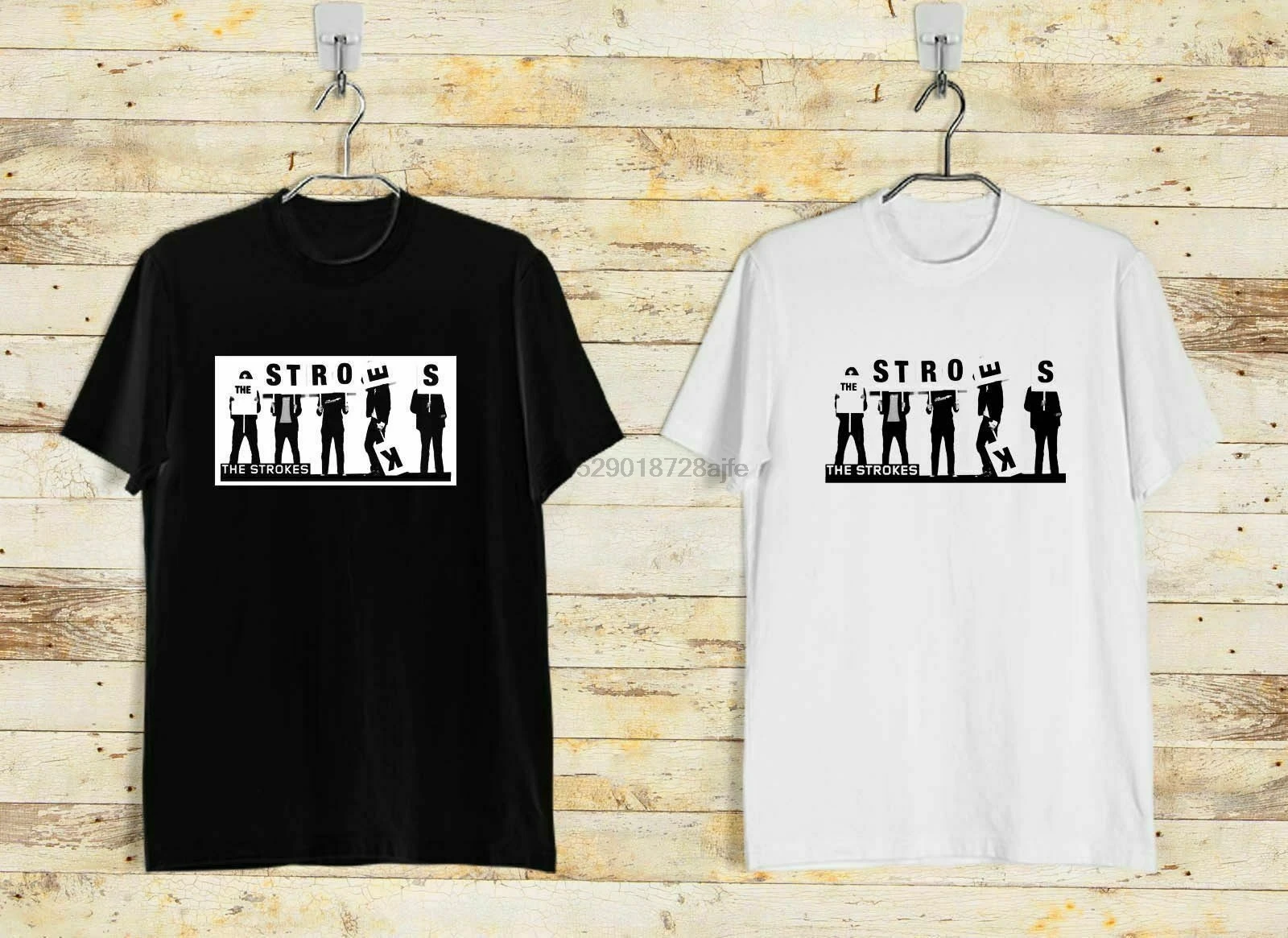 Новая жесткая рок группа THE STROKES мужская белая черная рубашка размер США S XXXL