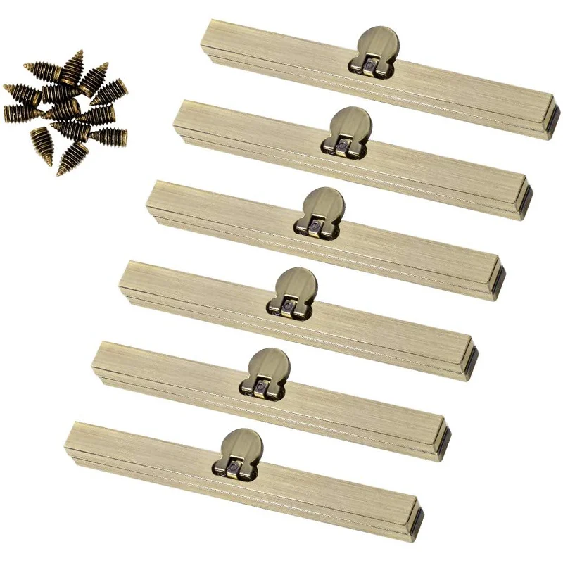 

LMDZ 4.52Inches Bronze Bag Clasps Purse，Frame Clutch Metal Kiss Clasp 6pcs Bag Supplies for Purse Making