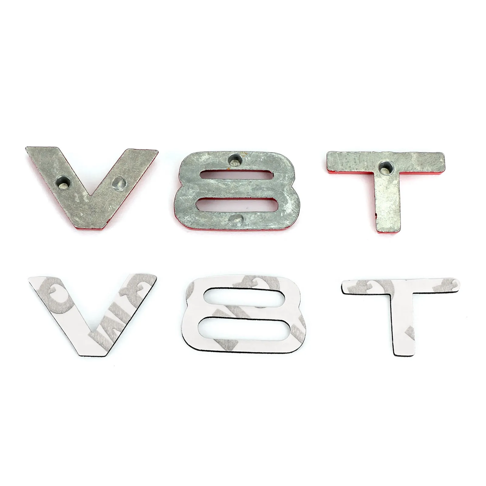 

V8T Emblem Badge Fit For AUDI A1 A3 A4 A5 A6 A7 Q3 Q5 Q7 S6 S7 S8 S4 SQ5 Red