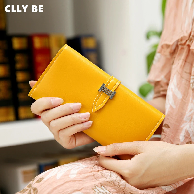 

Wristband Women Long Wallet Many Departments Female Wallets Clutch Lady Purse Zipper Phone Pocket Card Holder Ladies Carteras
