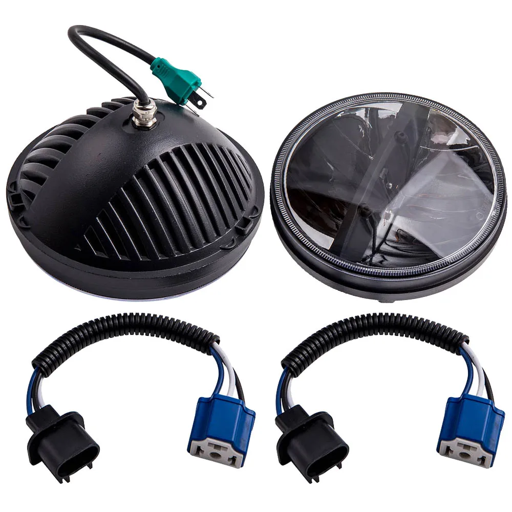 

7" Round LED Headlights Hi&Lo Beam Pair For Jeep Wrangler JK TJ 1997-2018