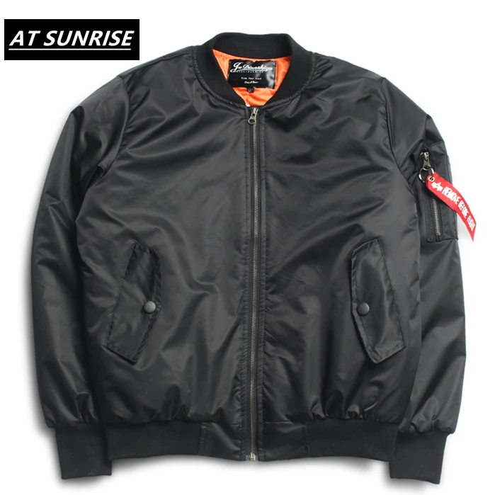 Куртка бомбер MA1 Мужская однотонная уличная зимняя куртка в стиле хип хоп