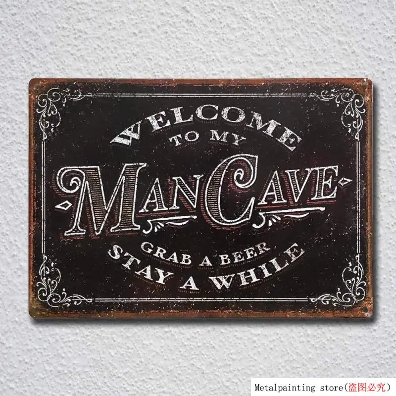 

Mancave Accessories Garage Bar Shop Crates Gifts for Men Tin Sign Metal Sign TIN Sign Metal Painting Tin Sign
