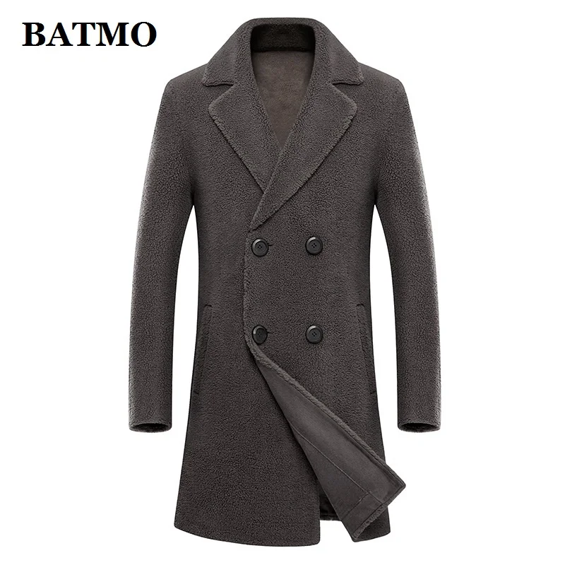 Мужской шерстяной тренчкот BATMO мужские зимние шерстяные Длинные куртки размер M L