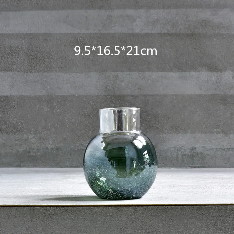 

Creative Modern Vase Transparent Glass Minimalist Decor Home Table Decorations for Living Room Pieces Jarrones Home Decor BN50HP