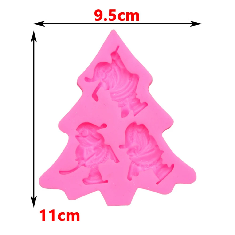 Новая форма рождественской елки модель Санта Клауса силиконовая для торта