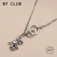 925 sterling silver choker necklace bear shape clavicle chain short choker necklace for women fine jewelry brithday gift