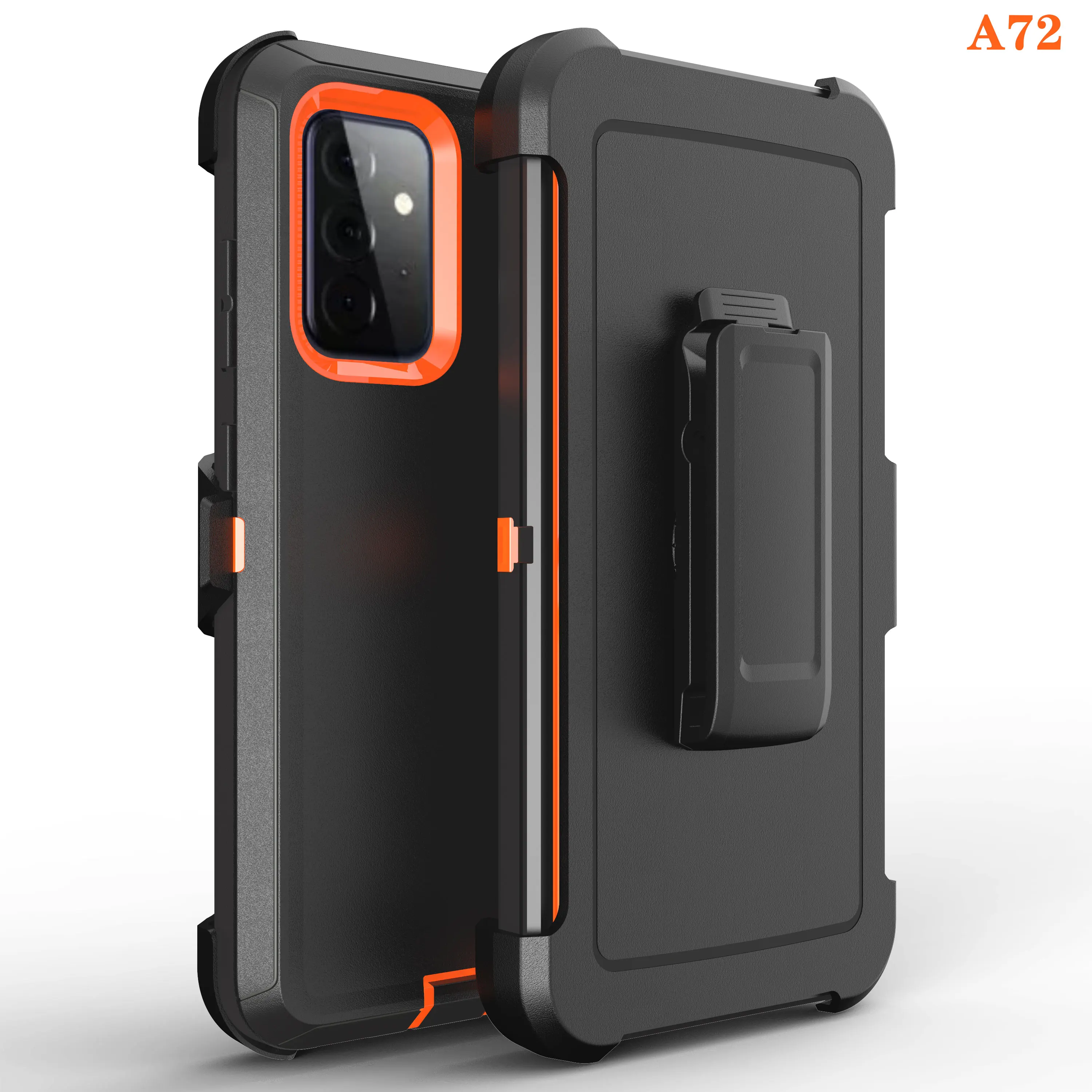 360 Full Armor Case For Samsung Galaxy A72 A52 5G A12 A53 A33 S23 Note 20 Ultra S20 S21 Plus S22 Pack Belt Clip Silicone Cover