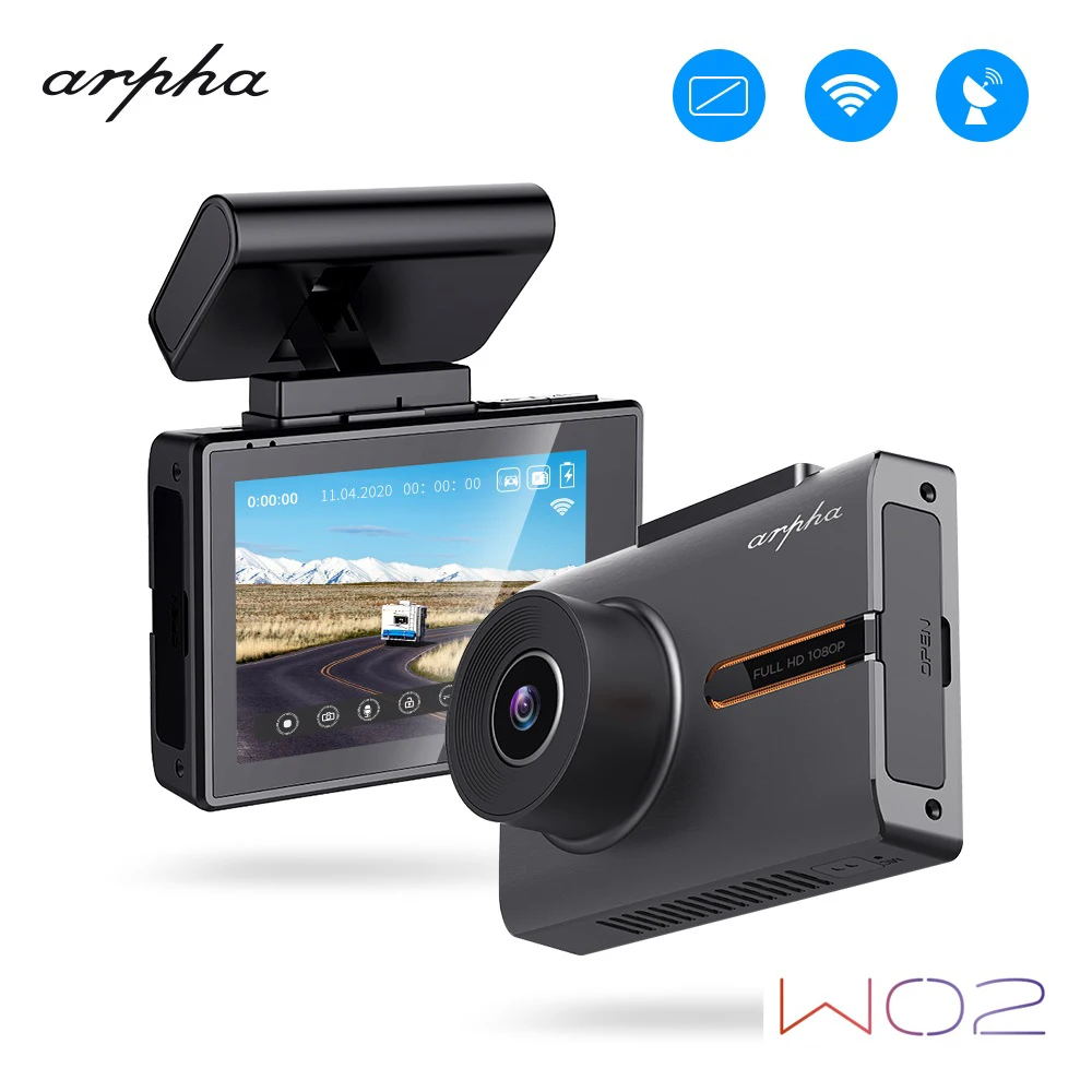 Arpha DVR W02 HD 1080P OLED сенсорный экран Автомобильная камера ночного видения 3 &quot150