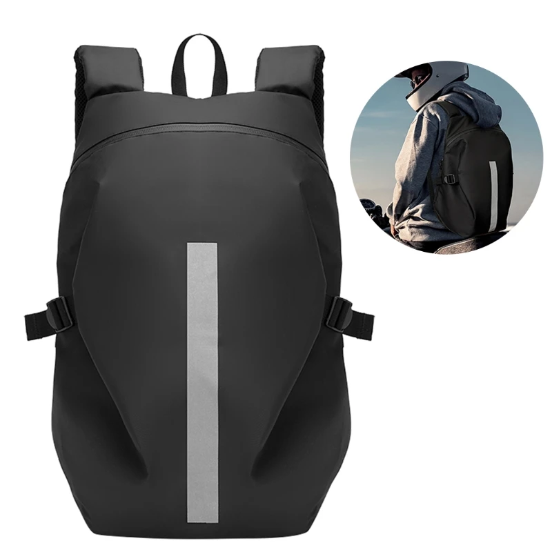 

Adjustable Men Backpack Wearproof Material Bag Gift for Motorcycle Bicycle Rider Outdoor Travel Backpack