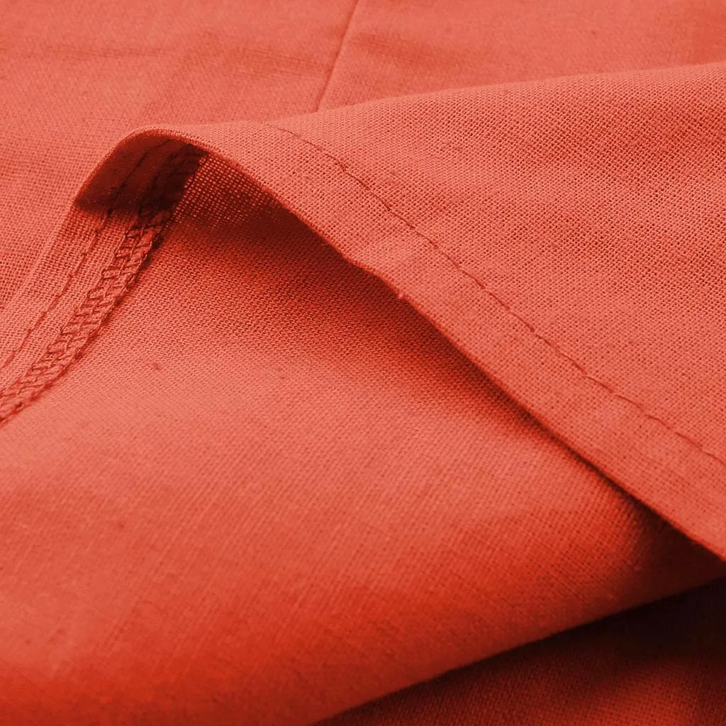 38 # женская летняя блузка с длинным рукавом из хлопка и льна Туника одежда