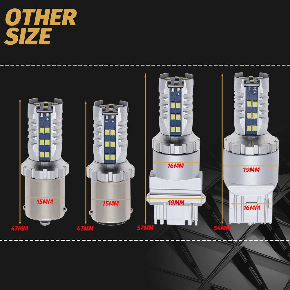 2 шт. светодиодсветодиодный лампы 1156 BA15S P21W BAU15S PY21W T20 7440 W21W P21/5W 1157 BAY15D 2016 smd CanBus для