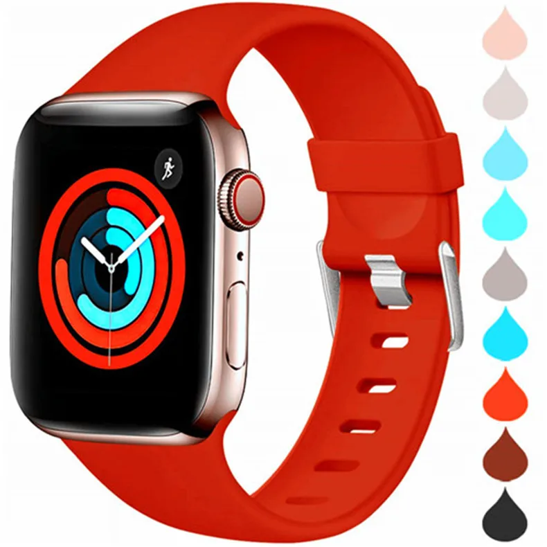 Спортивный ремешок для apple watch band 44 мм/42 мм apple watch 5 4 3 band iwatch band 5 4 3 2 correa 40 мм/38 мм браслет ремешок для часов