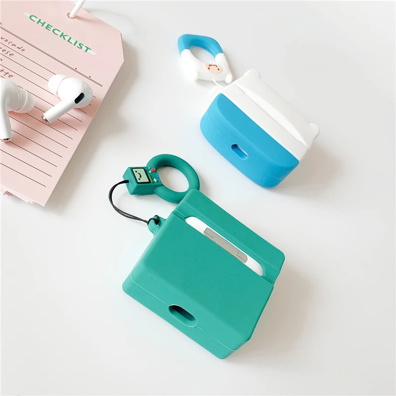 

Adventure Time with Finn and Jake Game Machine Bluetooth Headset Case For Airpods Pro Cute Cartoon 3D Soft Silicon headset Cover