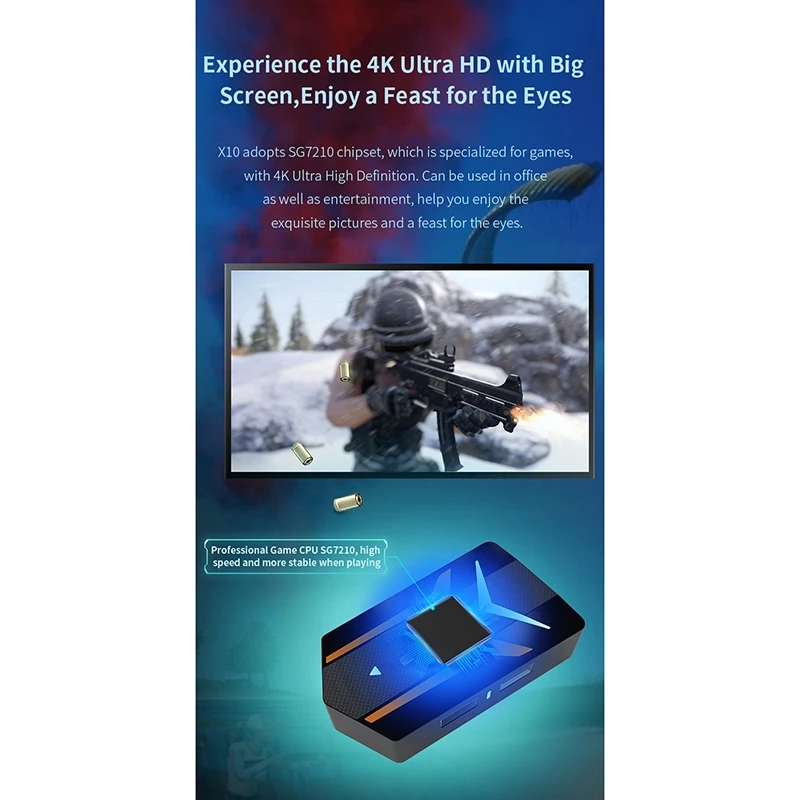 Мобильная игра расширения Mira Screen X10 с одним и тем же экраном Bluetooth 4 04 K Ultra HD Plug and Play