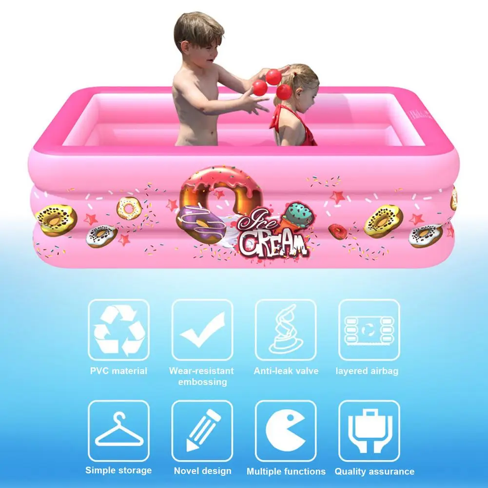 

Inflatable Pool Household Indoor And Outdoor Baby Pool Square Inflatable Paddling Pool PVC Inflatable Pool Swimming Pool