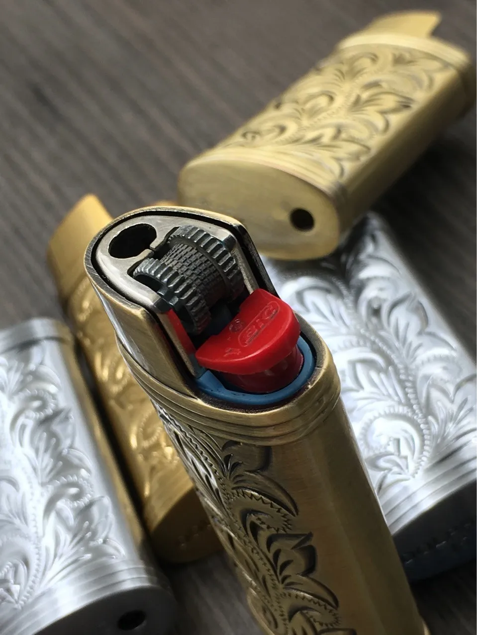 Металлическая броня, газовая зажигалка, корпус Arabesque, полый, резьба, J5, чехол для зажигалки, общий пластиковый корпус, Защитная крышка для зажигалки
