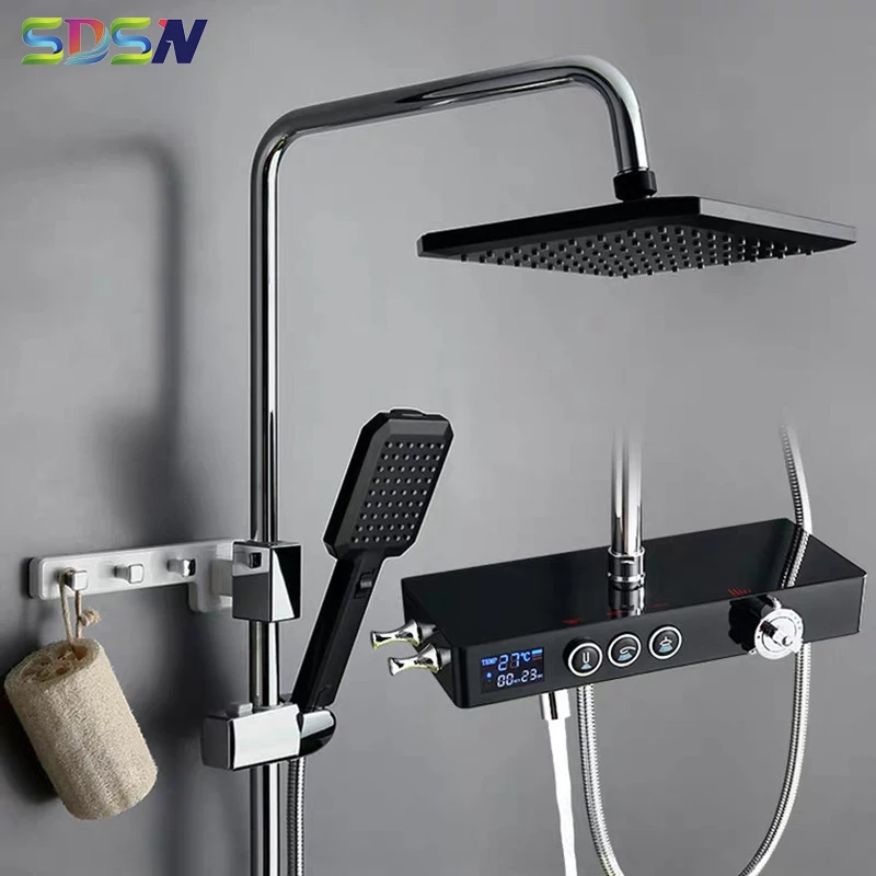 Цифровой Душ SDSN задняя хромированная деталь качественный латунный дисплей