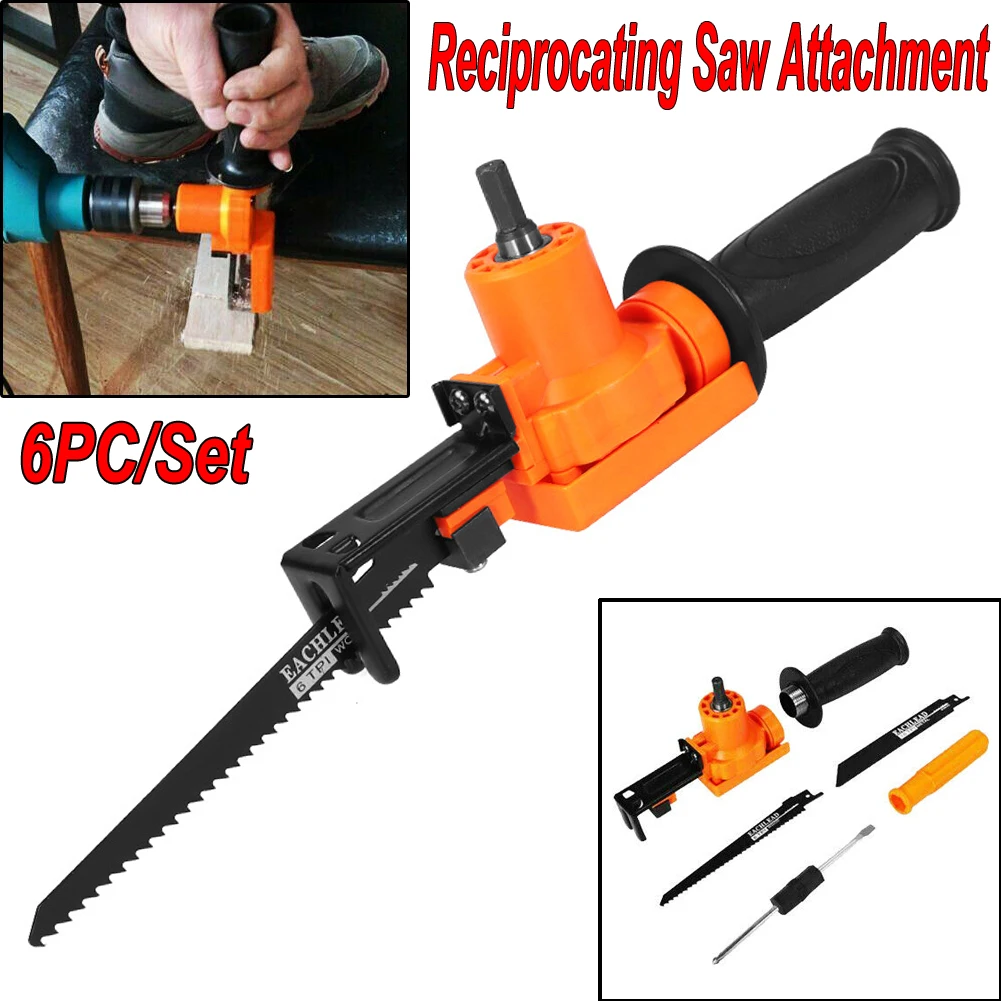 

Electric Drill Reciprocating Saw Wood/Metal/PVC Cutting Jig Attachment Adapter Non-slip Handle Adjustable Guide Plate 1500rpm